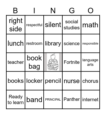 WELCOME BACK TO SCHOOL Bingo Card