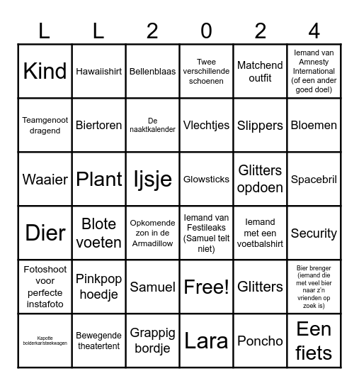 SELFIEBINGO Card