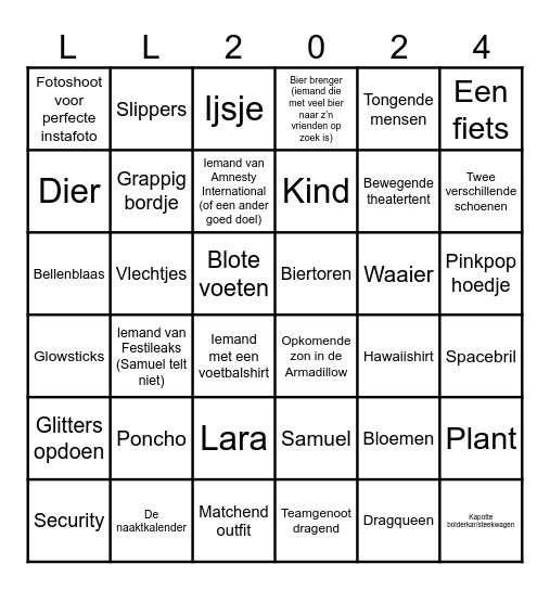 SELFIEBINGO Card