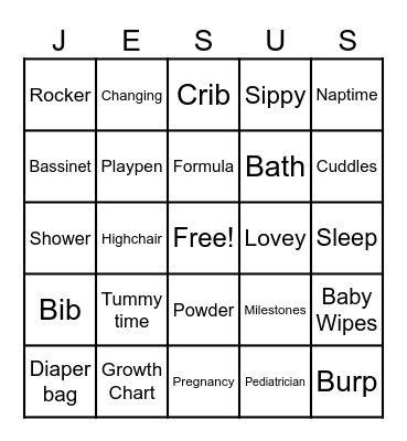 Baby Malkiyah Bingo Card