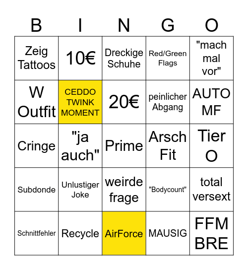 DATE BING Bingo Card