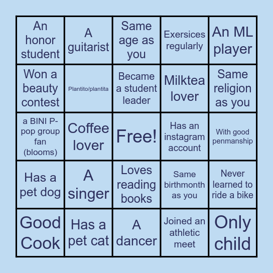Got to Know Me!!! Bingo Card