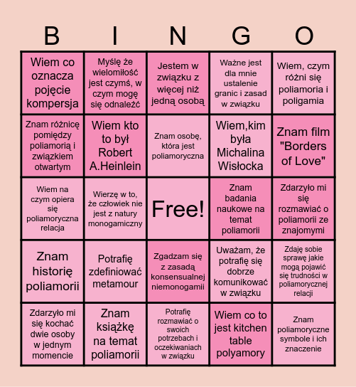 POLYAMORY :) Bingo Card