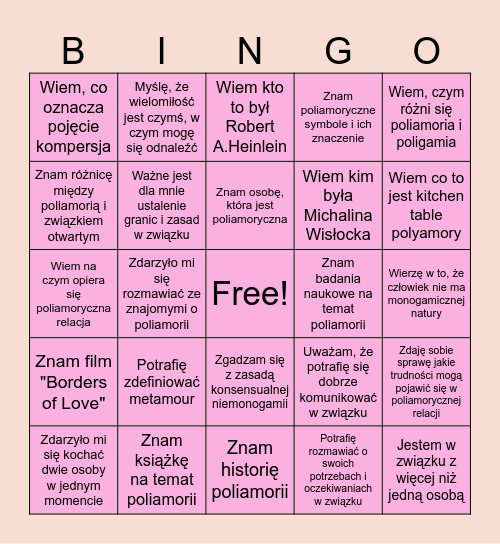 POLYAMORY :) Bingo Card