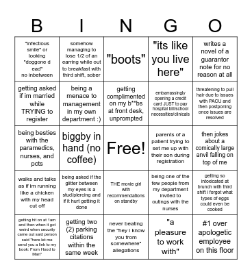 clowntown bingo Card