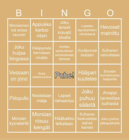 HÄÄBINGO Card