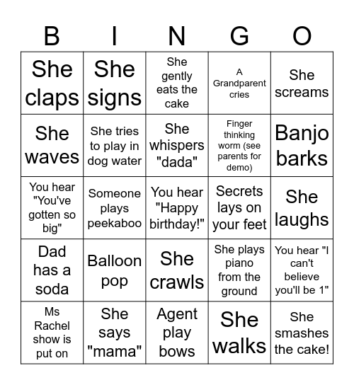 Aruna's Birthday Bingo Card