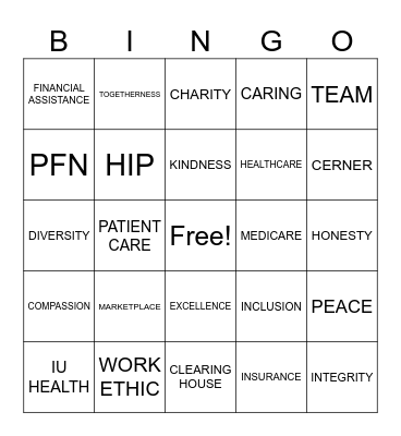 Financial Counseling Bingo Card