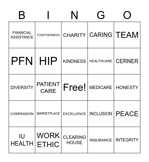 Financial Counseling Bingo Card