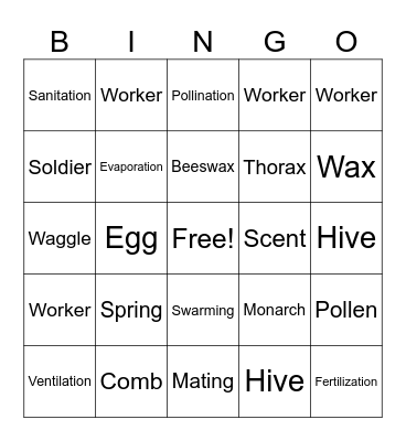 B Factory Bingo Card
