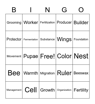 B Factory Bingo Card