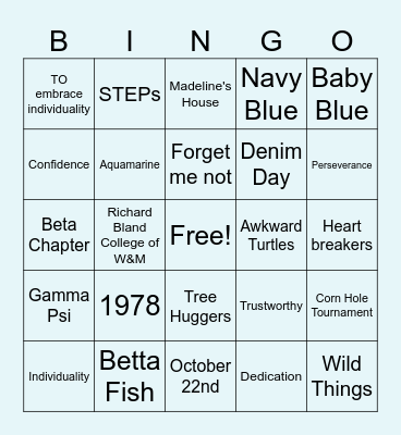 Alpha Beta Psi Bingo Card