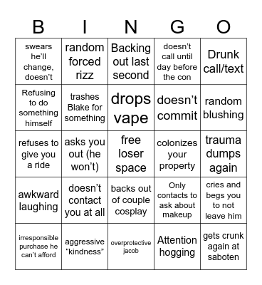 L bozo Bingo Card
