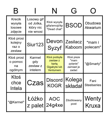 Pyrax Bingo Card
