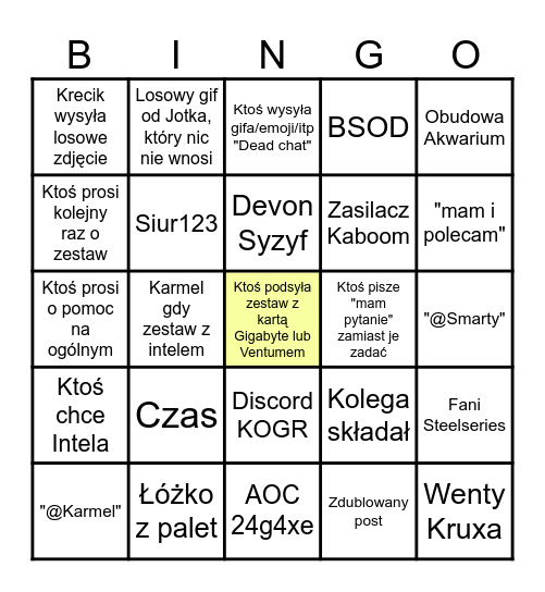 Pyrax Bingo Card