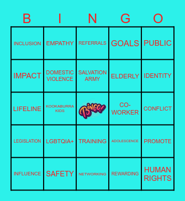 Community Service Bingo Card