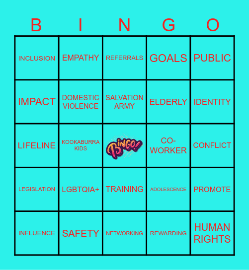 Community Service Bingo Card