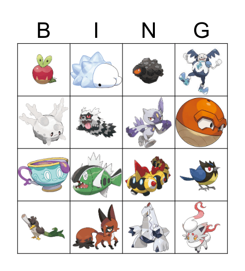 Gen 8 returns Bingo Card