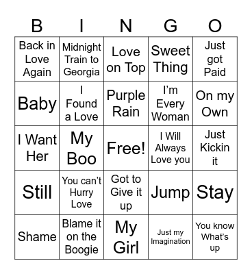 M U S I C Bingo Card