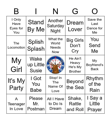 Cruisin' with the Oldies Bingo Card