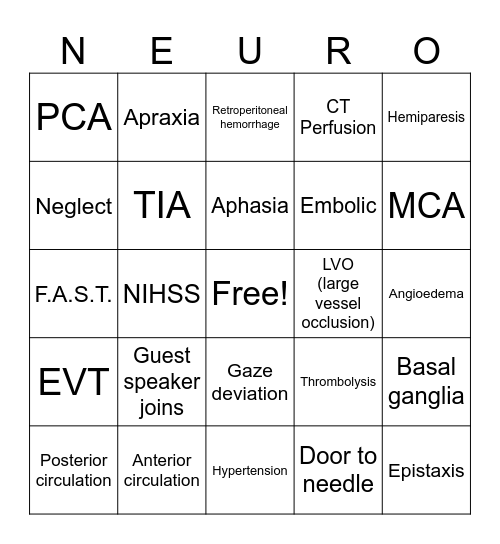 NVRN BINGO Card