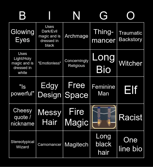 KT Magic User Bingo Card