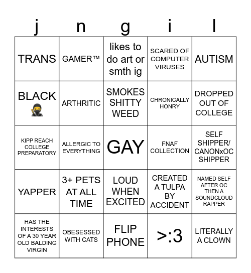 QUINcY Bingo Card