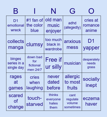 Soap-go Bingo Card