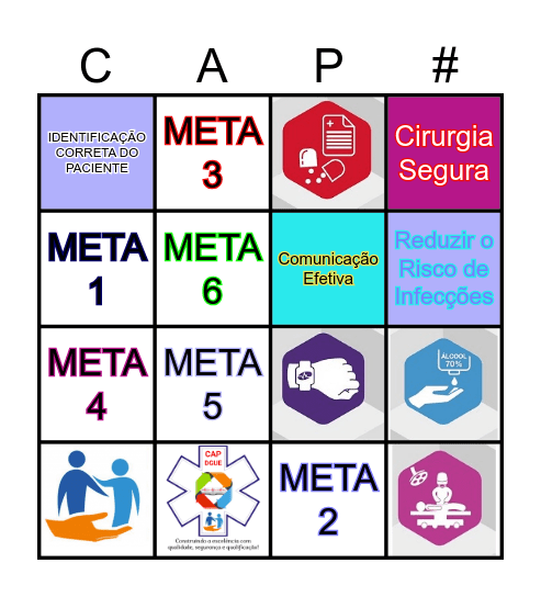 SEGURANÇA DO PACIENTE Bingo Card