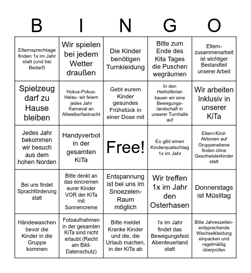 Hokus-Pokus Bingo Card