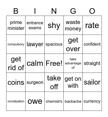 Kuba a Zbyněk opakování 2 Bingo Card