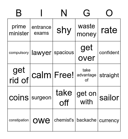 Kuba a Zbyněk opakování 2 Bingo Card