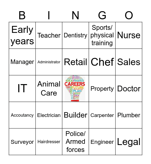 Careers Bingo! Bingo Card