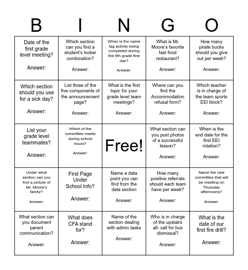 STMS OneNote Bingo Card