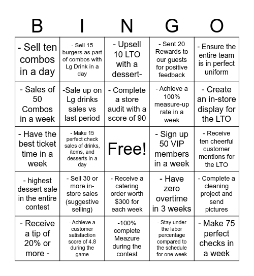 PINCHO Bingo Card