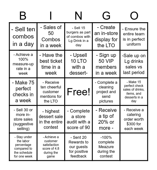 PINCHO Bingo Card