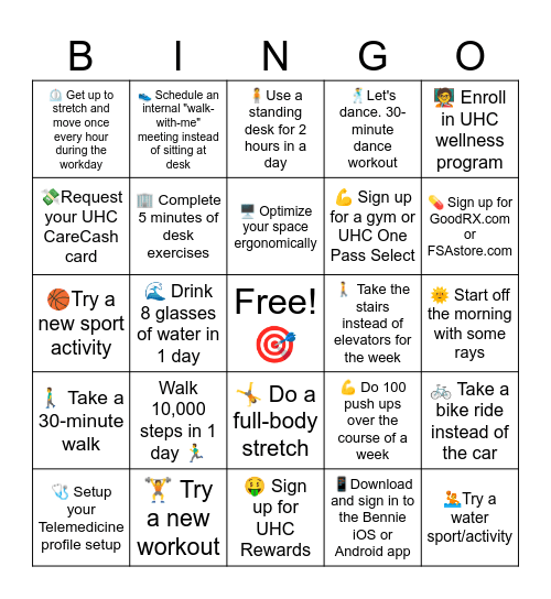ReNEW You Week 1 Bingo Card