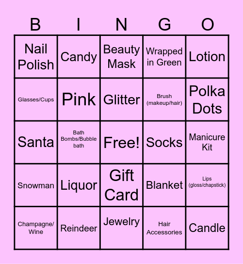 Beauty School Dropout Bingo Card