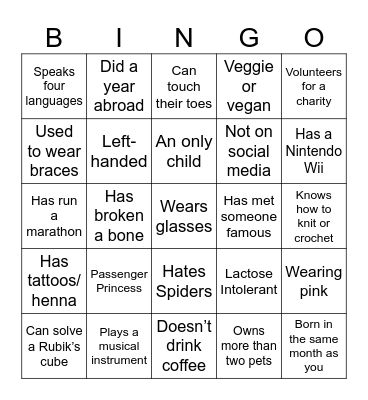 PICNIC BINGO Card