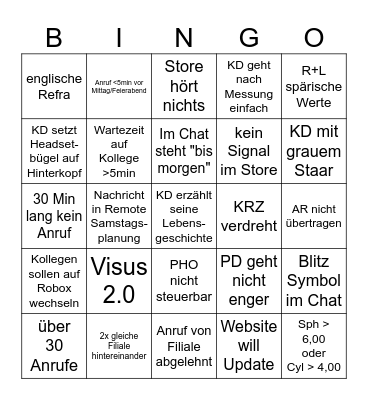 Remote Bingo Card