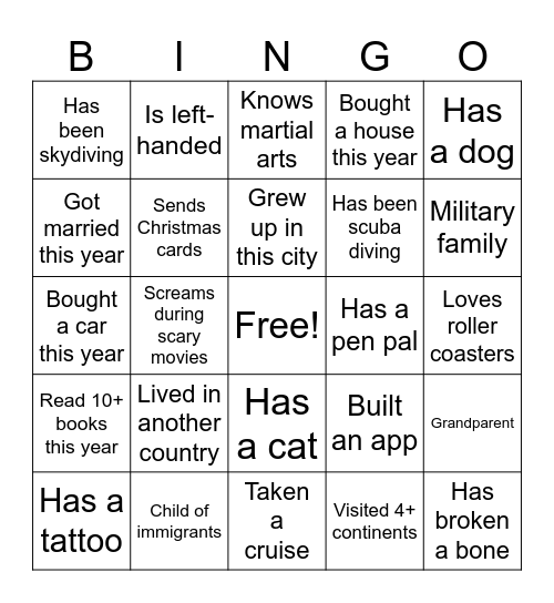 Ocosta Staff Bingo Card
