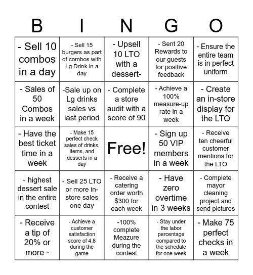 PINCHO Bingo Card