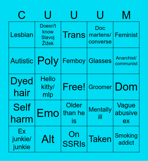 Yeast's crush Bingo Card