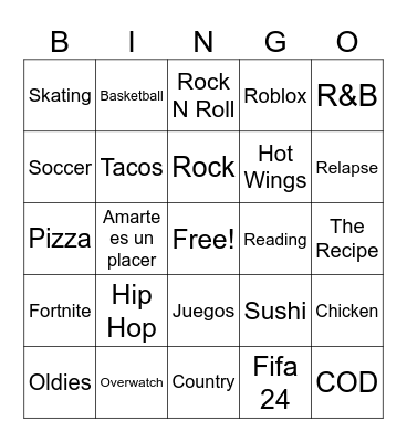 Getting to Know You Bingo Card