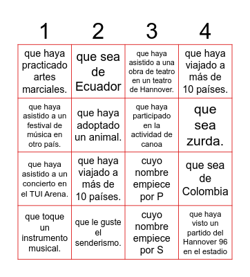 Boat Party CISNE Bingo Card