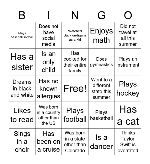 Andersen Fall 24 Get to Know You Bingo Card