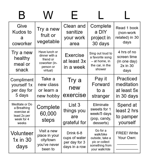 Tribute Tech Bingo Card