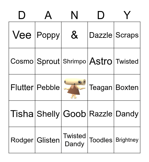 A harvest of characters you have Bingo Card