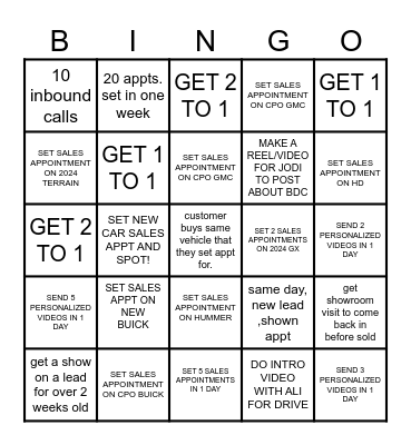 AUGUST: BDC BINGO Card