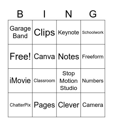 Back to School MSE Bingo Card